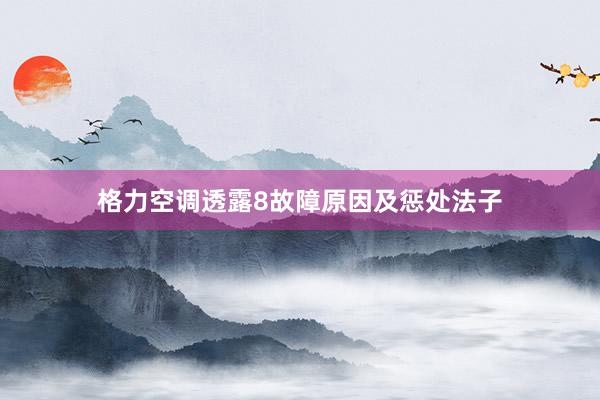 格力空调透露8故障原因及惩处法子